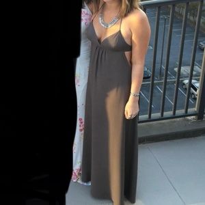 Tobi To Be Adored Maxi Dress - Olive, Size small, hemmed